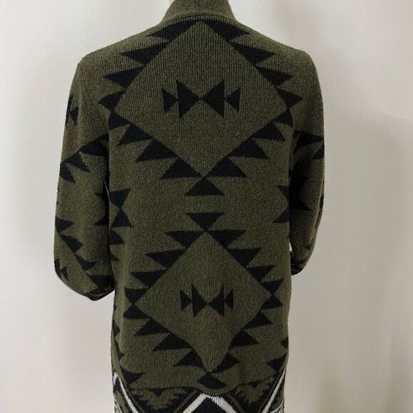 Frye Open Front Knit Cardigan Olive Combo Women’s Size M - Picture 10 of 10